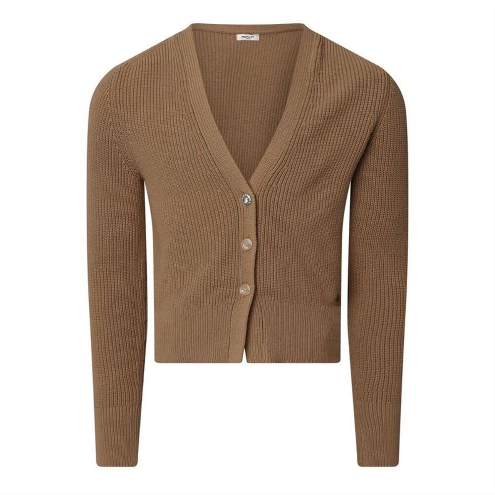 Replay Womens/Ladies Cotton Blend Cardigan / Beige